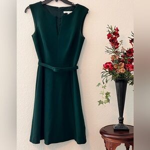 Classy dark green dress